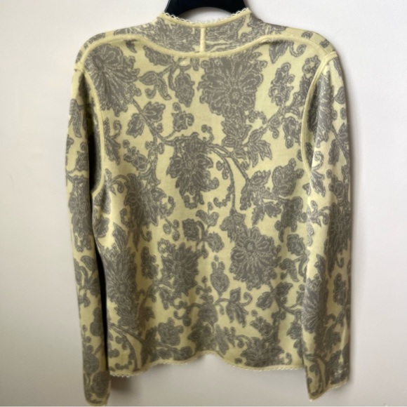 Sigrid Olsen Floral Open Cardigan Silk Blend Beaded Preppy Feminine Multi XL - Picture 5 of 10